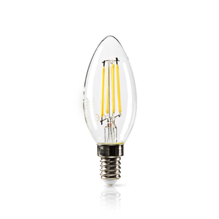 Nedis LED Filament Bulb E14 - Candle, 4.8 W, 470 lm, 1 pcs - Clear