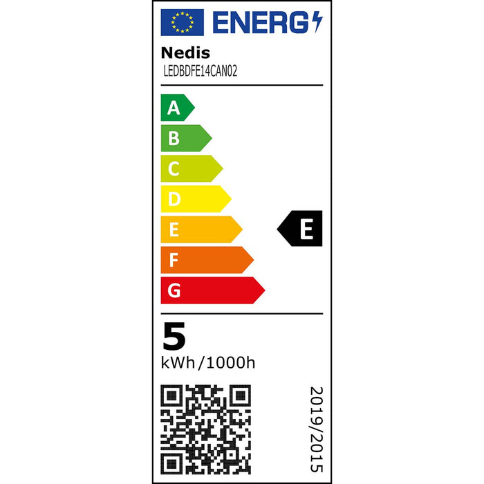 Nedis LED Filament Bulb E14 - Candle, 4.8 W, 470 lm, 1 pcs - Clear