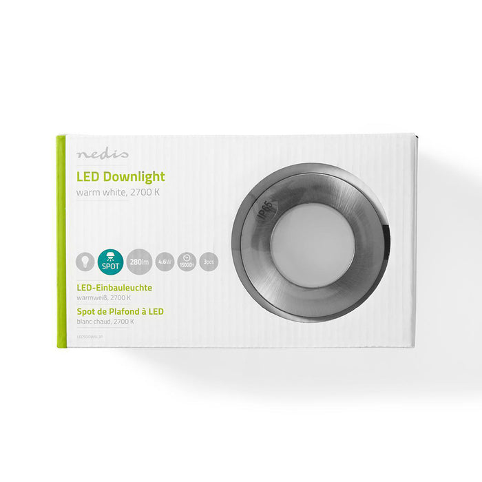 Nedis LED Downlight - 4.6 W, 280 lm, 2700 K, IP65 - 3 pcs