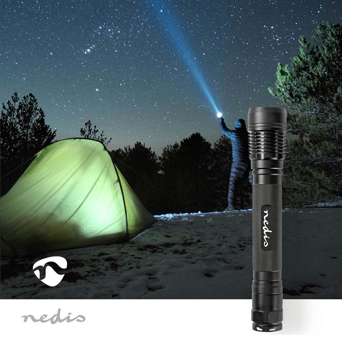 Nedis LED Torch - Battery Powered, 4.5 V DC, 10 W, Light range: 250 m - Beam angle: 9.5 °