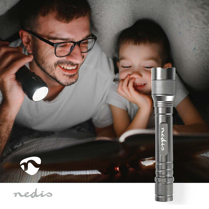 Nedis LED Torch - Battery Powered, 3 V DC, 3 W, Light range: 120 m - Beam angle: 46.1 °