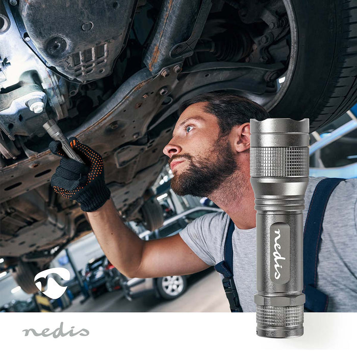 Nedis LED Torch - Battery Powered, 4.5 V DC, 5 W, Light range: 200 m - Beam angle: 48 °