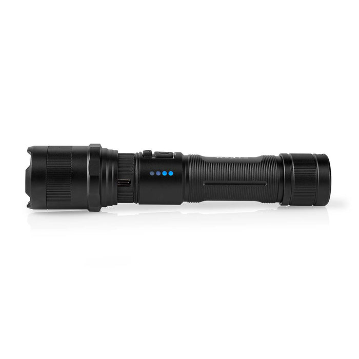 Nedis LED Torch - Battery Powered, 3.7 V DC, 10 W, Light range: 110 m - Beam angle: 9.5 °