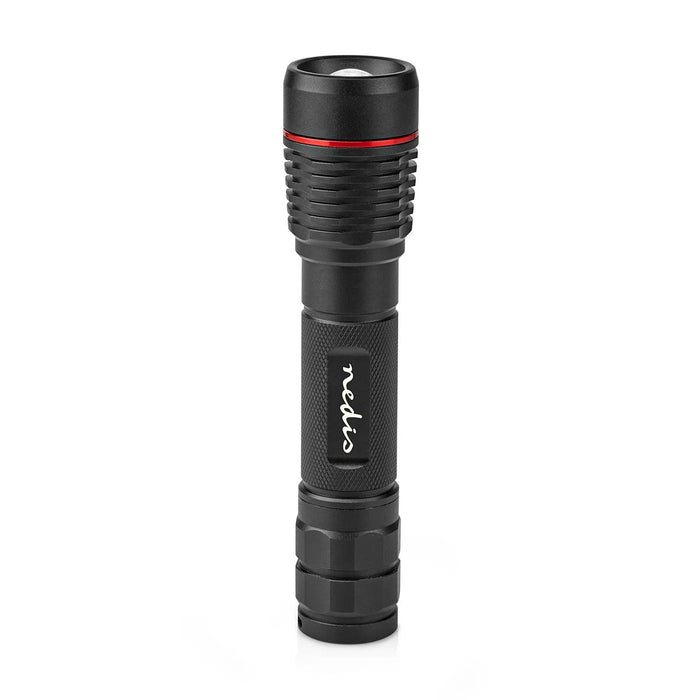 Nedis LED Torch - Battery Powered / USB Powered, 3.7 V DC, 10 W, Light range: 200 m - Beam angle: 10 °