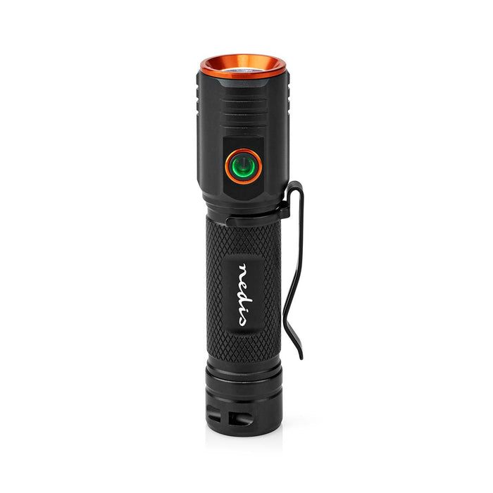 Nedis LED Torch - Accu Powered / Battery Powered, 3.7 V DC, 20 W, Light range: 180 m - Beam angle: 10 °