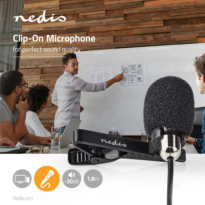 Nedis Microphone - Used for: Desktop / Notebook / Smartphone / Tablet - Wired - 1x 3.5 mm, 