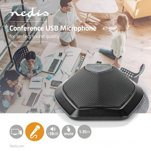 Nedis Microphone - Used for: Desktop / Notebook - Wired - 1x USB, 