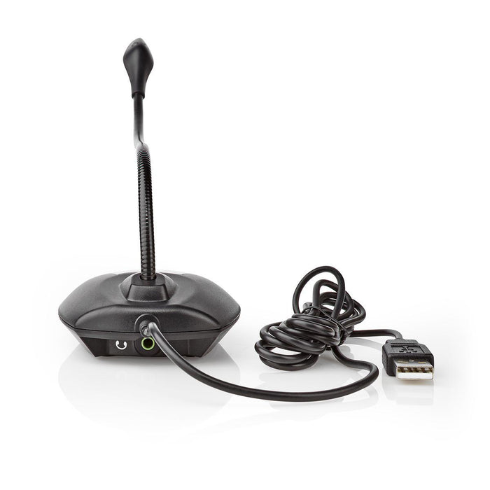 Nedis Microphone - Used for: Desktop / Notebook, Wired, USB-A Male, On/Off switch - Headphone output