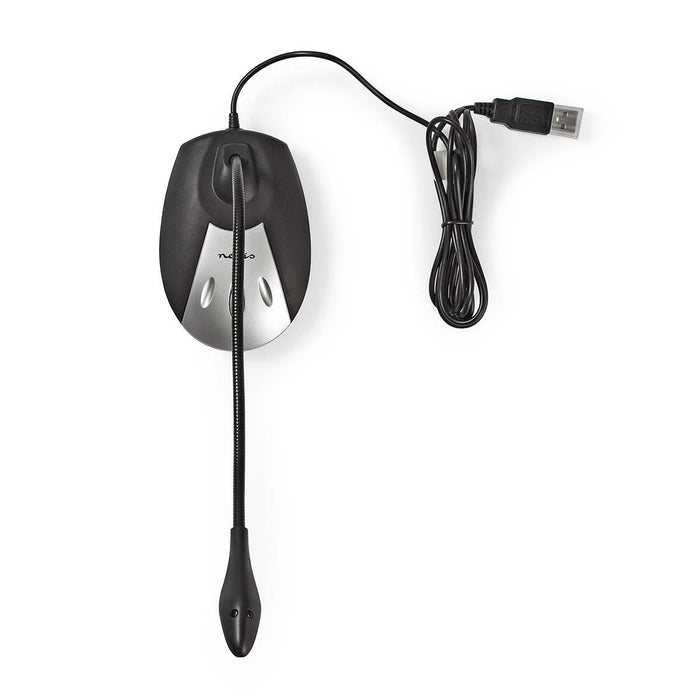 Nedis Microphone - Used for: Desktop / Notebook, Wired, USB-A Male, On/Off switch - Headphone output