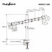 Nedis Desk Monitor Mount - 2 Screen(s), 15 - 32", 75x75 / 100x100, 75x75 / 100x100 - Full Motion