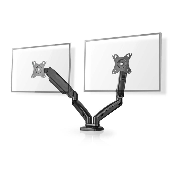 Nedis Desk Monitor Mount - Gas Spring, 2 Screen(s), 15 - 32", 75x75 / 100x100 - Full Motion