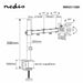 Nedis Desk Monitor Mount - 1 Screen(s), 15 - 32", 75x75 / 100x100, 75x75 / 100x100 - Full Motion