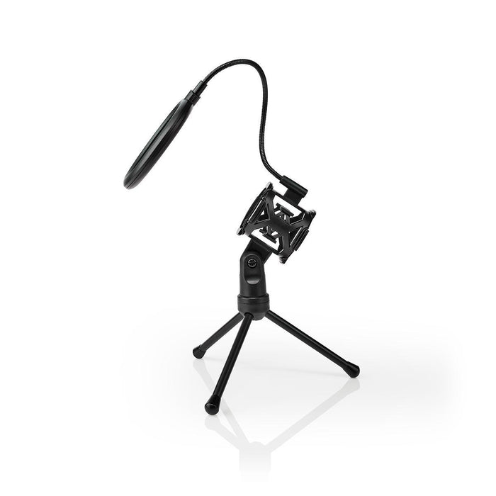 Nedis Microphone Stand - V-Shape, Holder diameter: Under 44 mm, ABS / Metal, ABS / Metal - Black