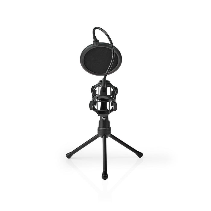 Nedis Microphone Stand - V-Shape, Holder diameter: Under 44 mm, ABS / Metal, ABS / Metal - Black