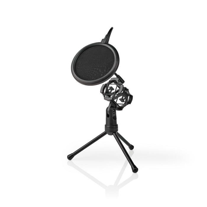 Nedis Microphone Stand - V-Shape, Holder diameter: Under 44 mm, ABS / Metal, ABS / Metal - Black