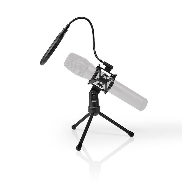 Nedis Microphone Stand - V-Shape, Holder diameter: Under 44 mm, ABS / Metal, ABS / Metal - Black