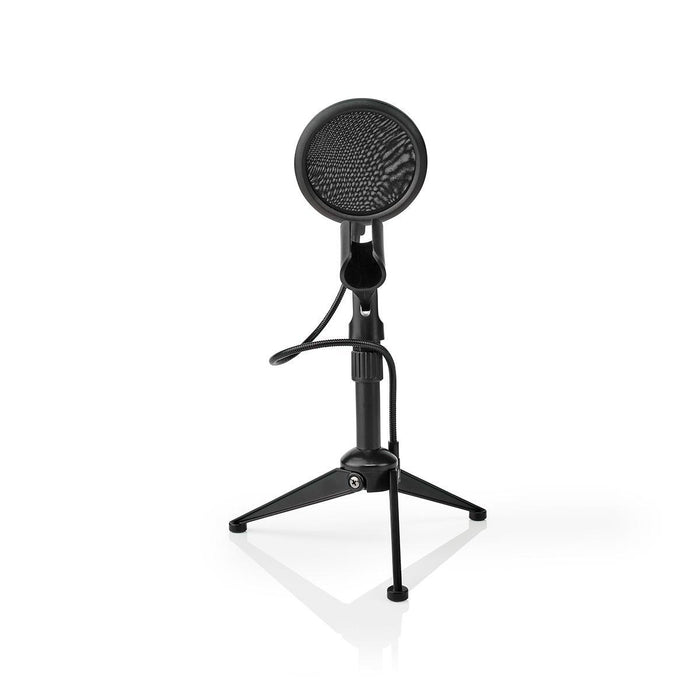 Nedis Microphone Stand - V-Shape, Height range: 194 - 230 mm, Holder diameter: Under 44 mm, ABS / Metal - Black