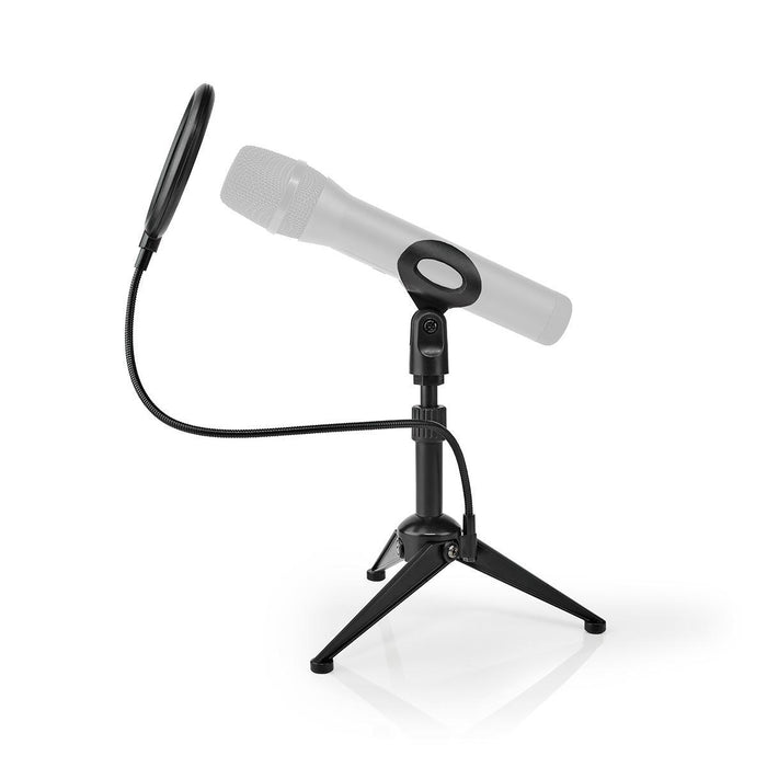 Nedis Microphone Stand - V-Shape, Height range: 194 - 230 mm, Holder diameter: Under 44 mm, ABS / Metal - Black