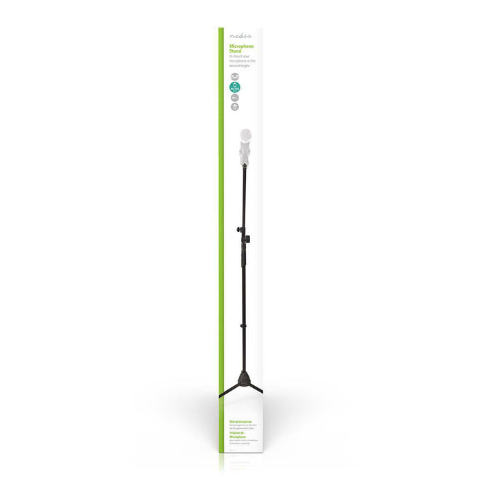 Nedis Microphone Stand - V-Shape, Height range: 950-1650 mm, Maximum arm length: 800 mm, ABS / Aluminium - Black