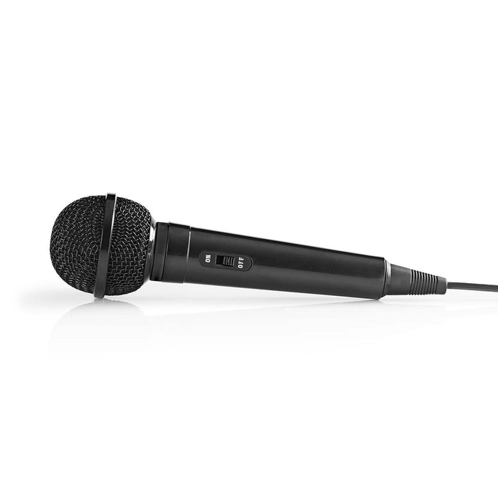 Nedis Wired Microphone - Cardioid, Fixed Cable, 5.00 m, ABS - Black