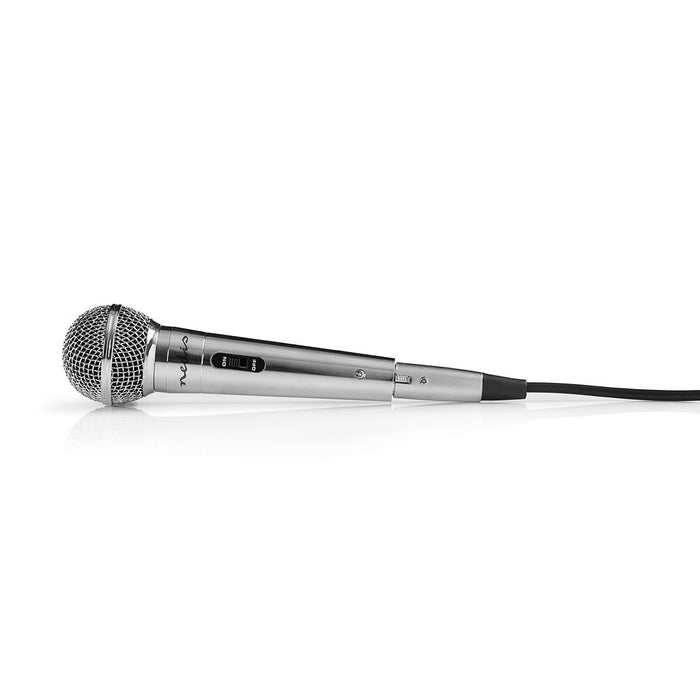 Nedis Wired Microphone - Cardioid, Detachable Cable, 5.00 m, Metal - Silver