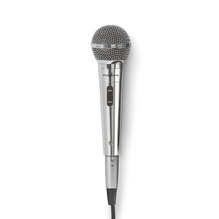 Nedis Wired Microphone - Cardioid, Detachable Cable, 5.00 m, Metal - Silver