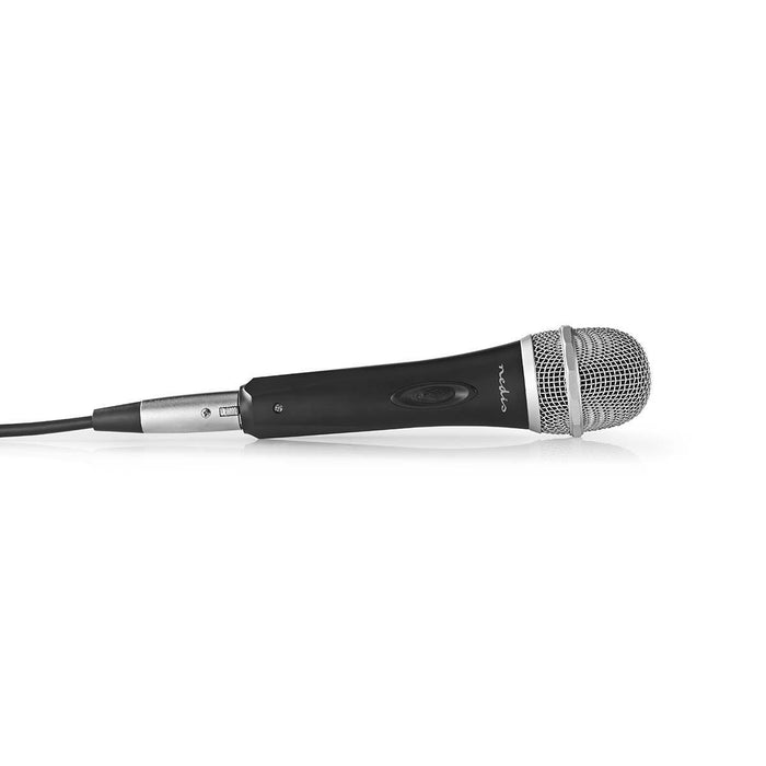 Nedis Wired Microphone - Cardioid, Detachable Cable, 5.00 m, ABS / Aluminium - Black / Grey