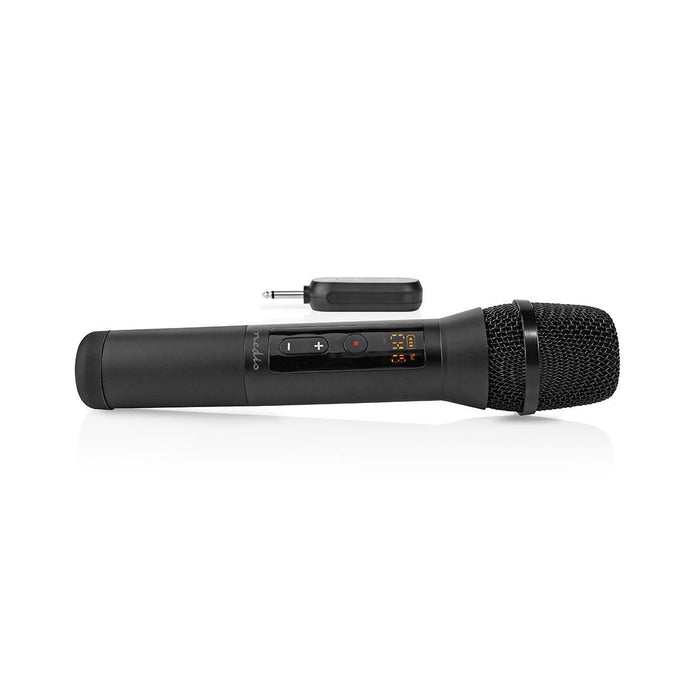 Nedis Wireless Microphone Set - 20 Channels, 1 Microphone, Cardioid, Volume control - Black