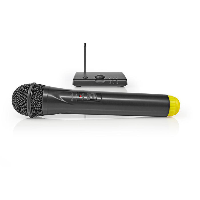 Nedis Wireless Microphone Set - 1 Channel, 1 Microphone, Cardioid, Volume control - Black