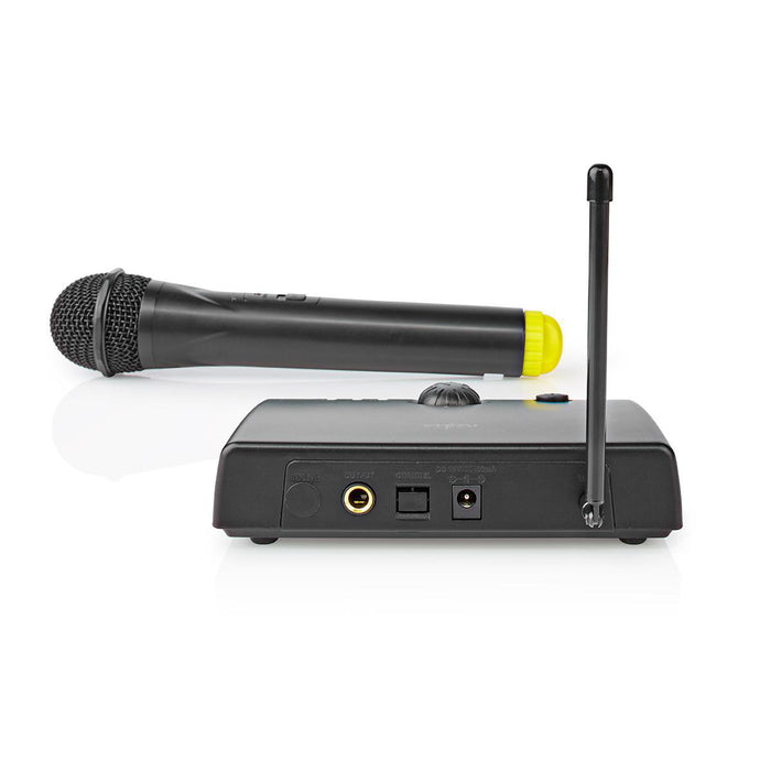 Nedis Wireless Microphone Set - 1 Channel, 1 Microphone, Cardioid, Volume control - Black