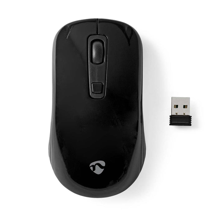 Nedis Mouse - Wireless, 800 / 1200 / 1600 dpi, Adjustable DPI, Number of buttons: 4 - Both Handed