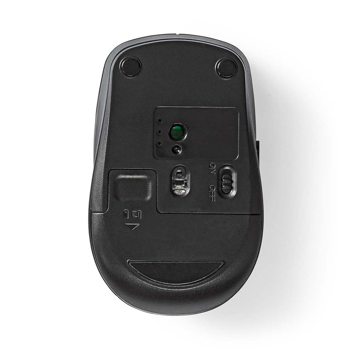 Nedis Mouse - Wireless, 800 / 1200 / 1600 dpi, Adjustable DPI, Number of buttons: 6 - Right-Handed