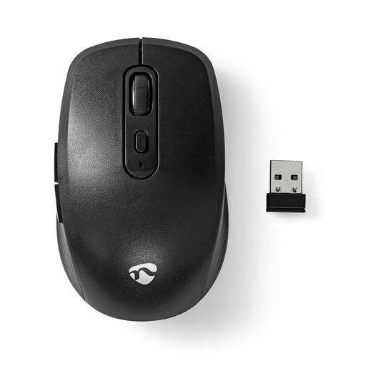 Nedis Mouse - Wireless, 800 / 1200 / 1600 dpi, Adjustable DPI, Number of buttons: 6 - Right-Handed