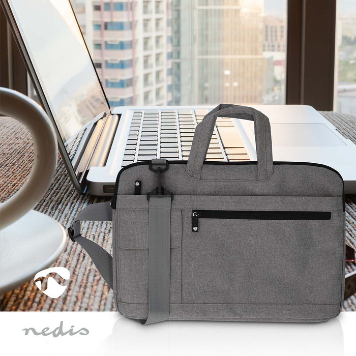 Nedis Notebook Bag - 15 - 16", Wearing belt, 8 Compartments, 410 mm - Polyester