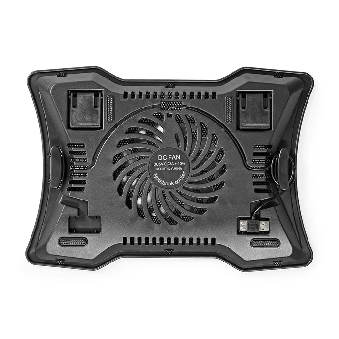 Nedis Notebook Stand - Number of fans: 1, USB Powered, Number of angles: 2, 1500 rpm - LED