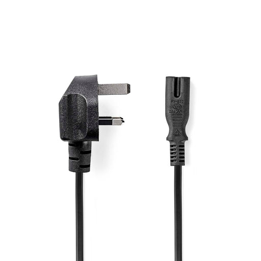 Nedis UK Power Cable - UK Male, IEC-320-C7, 2.00 m, 3 A - Black