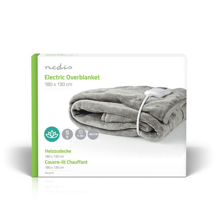 Nedis Electric Blanket - Overblanket, 1 Person, 180 x 130 cm, Digital control - Fleece