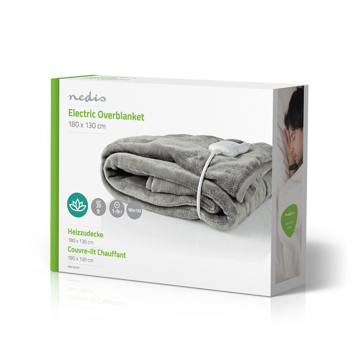 Nedis Electric Blanket - Overblanket, 1 Person, 180 x 130 cm, Digital control - Fleece