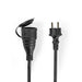 Nedis Extension Cable M - F - Type F (CEE 7/7), Plug with earth contact, 20.0 m, Device power output connection(s): 1 - Black