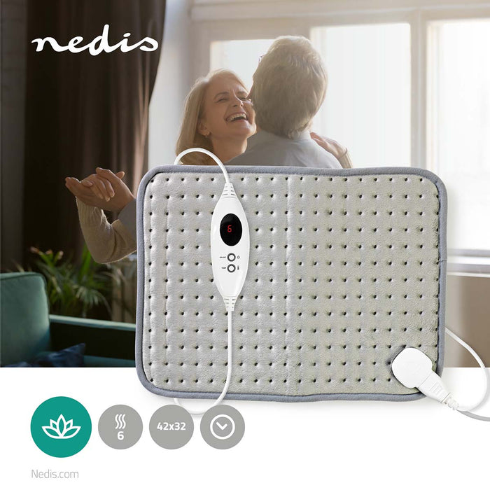 Nedis Heating Pad - 6 Heat Settings - Overheating protection - Washable, 