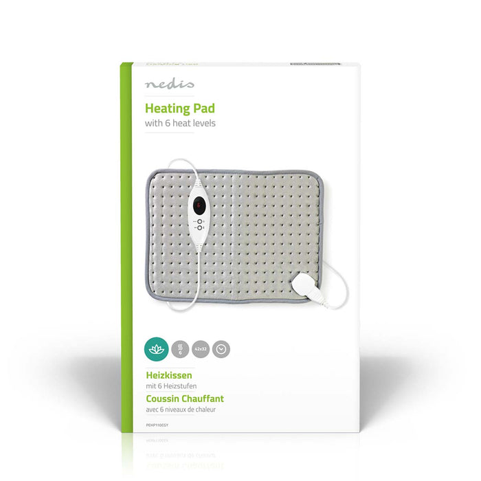 Nedis Heating Pad - 6 Heat Settings - Overheating protection - Washable, 