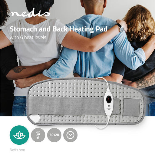 Nedis Heating Pad - Stomach and Back, 6 Heat Settings, Overheating protection, Overheating protection - Washable