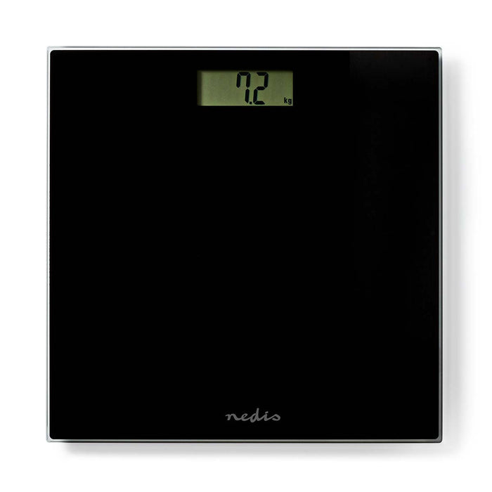 Nedis Personal Scale - Digital, Black, Tempered Glass, Tempered Glass - Maximum weighing capacity: 150 kg