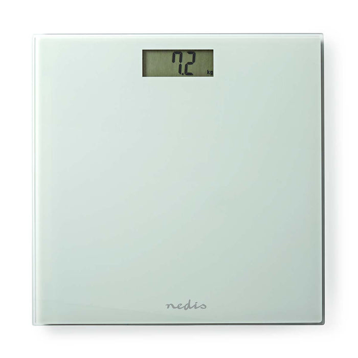 Nedis Personal Scale - Digital, White, Tempered Glass, Tempered Glass - Maximum weighing capacity: 150 kg