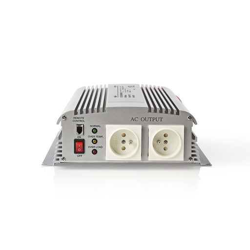 Nedis Power Inverter Modified Sine Wave - Input voltage: 12 V DC, Device power output connection(s): 2, 230 V AC 50 Hz, Screw Terminal - Silver