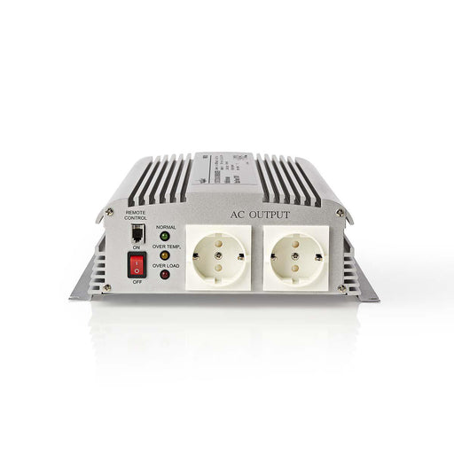 Nedis Power Inverter Modified Sine Wave - Input voltage: 12 V DC, Device power output connection(s): 2, 230 V AC 50 Hz, Screw Terminal - Silver