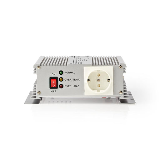 Nedis Power Inverter Modified Sine Wave - Input voltage: 12 V DC, Device power output connection(s): 1, 230 V AC 50 Hz, Battery Clamps - Silver