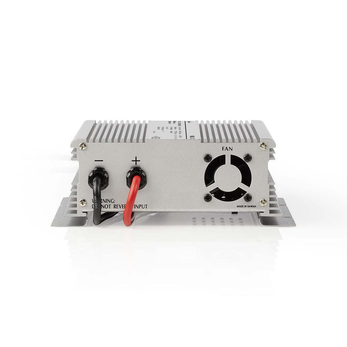 Nedis Power Inverter Modified Sine Wave - Input voltage: 12 V DC, Device power output connection(s): 1, 230 V AC 50 Hz, Battery Clamps - Silver