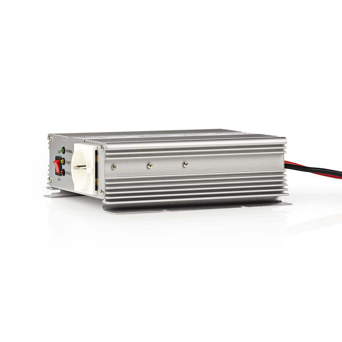 Nedis Power Inverter Modified Sine Wave - Input voltage: 12 V DC, Device power output connection(s): 1, 230 V AC 50 Hz, Battery Clamps - Silver