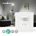 Nedis Motion Detector - Indoor, 2-wire, Type F (CEE 7/7), Sensor technology: PIR - Sensor reach: 0.0 - 9.0 m